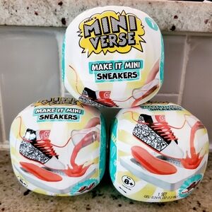 3 Pack MGA's Miniverse Make It Mini Sneakers Mini Collectibles, NEW Blind Packs
